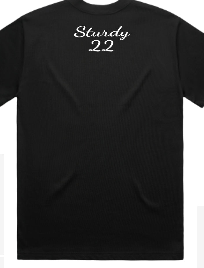 Sturdy Brand Black "Loyalty" Script Tee