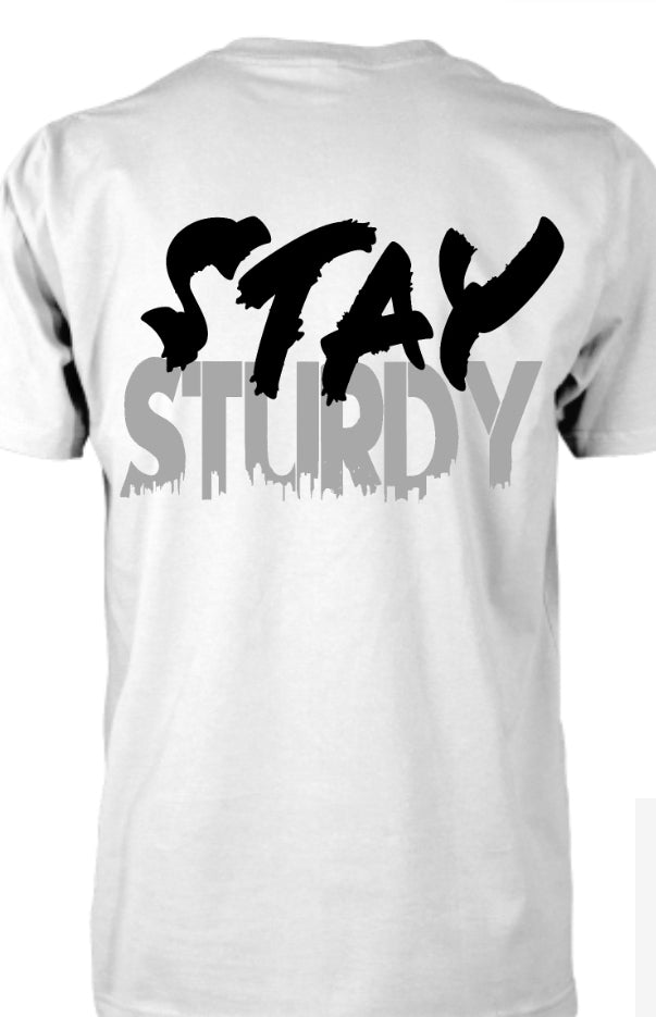 White Sturdy Brand Logo Tee