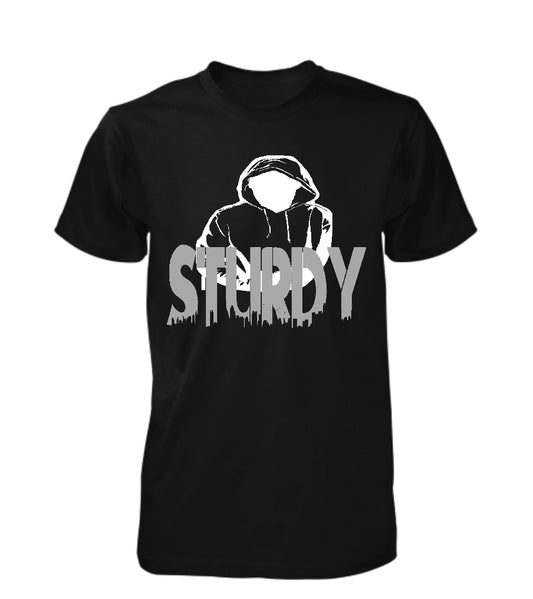 Black Sturdy Brand Logo Tee