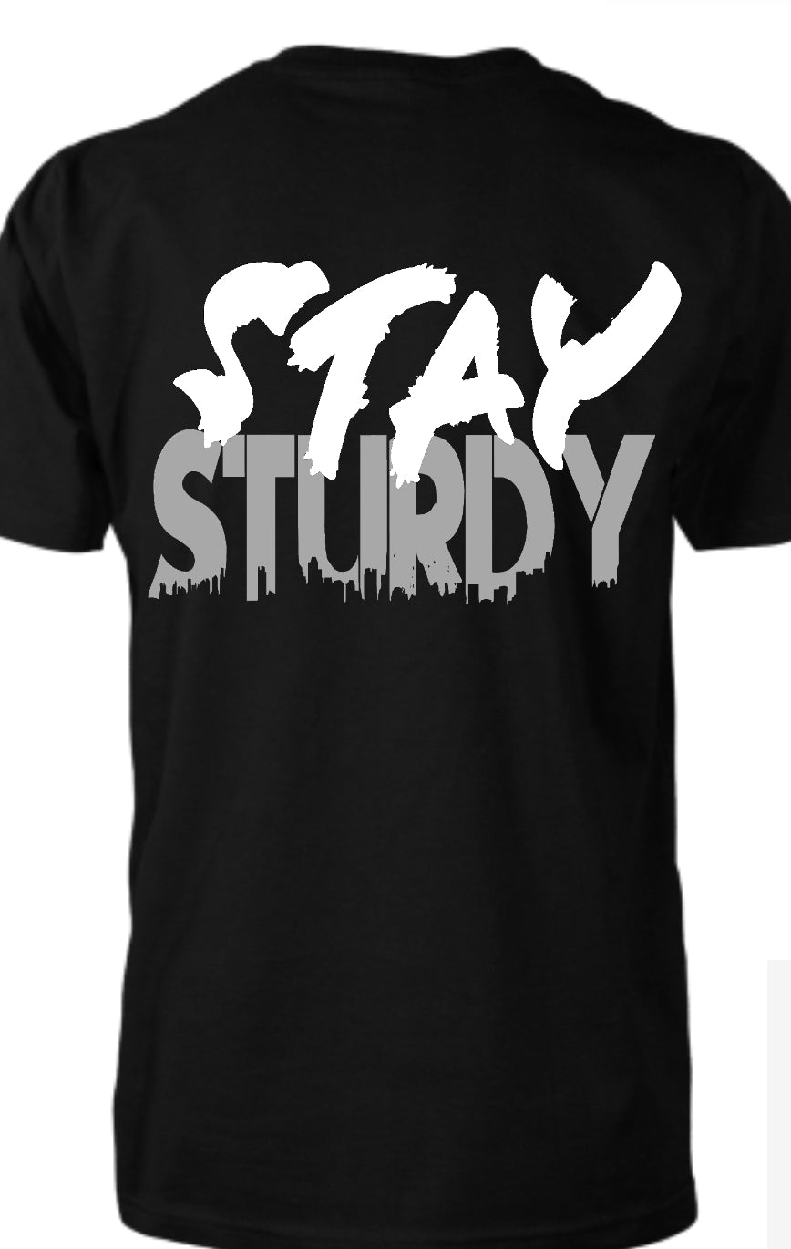 Black Sturdy Brand Logo Tee