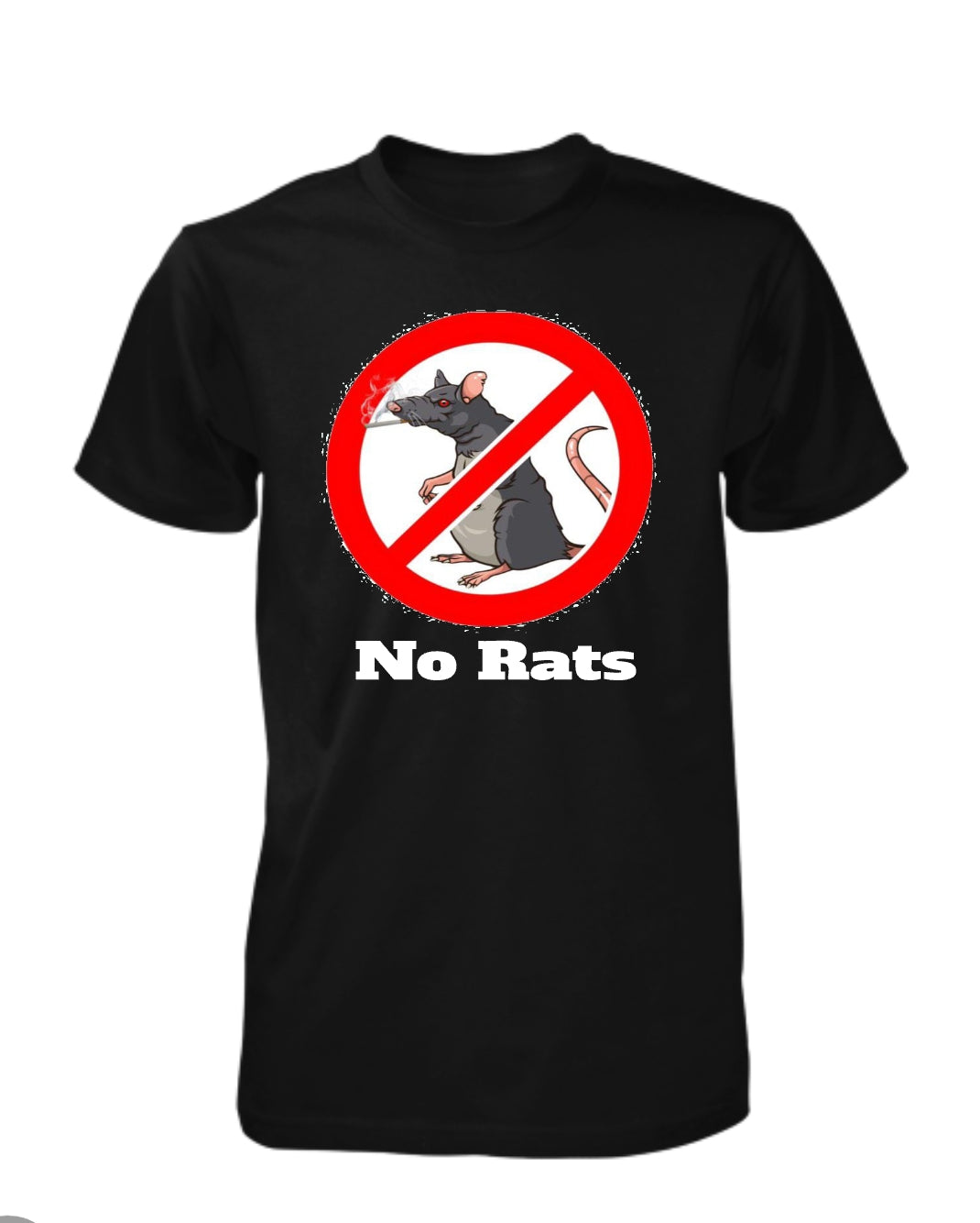 Sturdy Black No Rats Allowed Graphic Tee