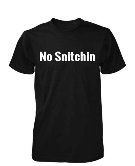 Black Sturdy Brand No Snitchin Tee