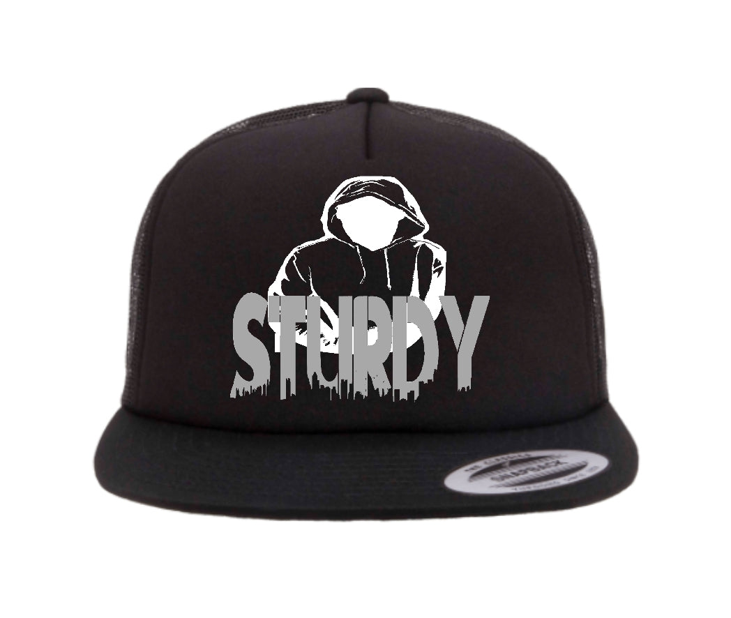 Black Sturdy Brand Logo Hat